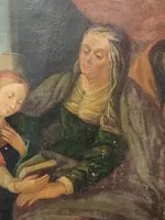 17TH-CENTURY PAINTING ON CANVAS: THE EDUCATION OF THE VIRGIN