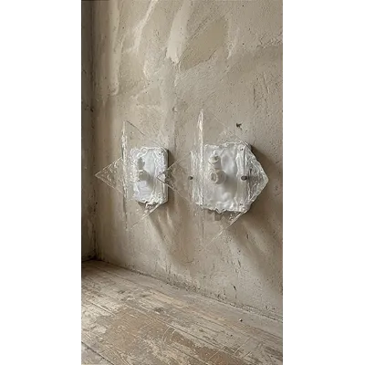 "LP253" Mid-Century Modern Wall Sconces designed by Carlo Nason for Mazzega