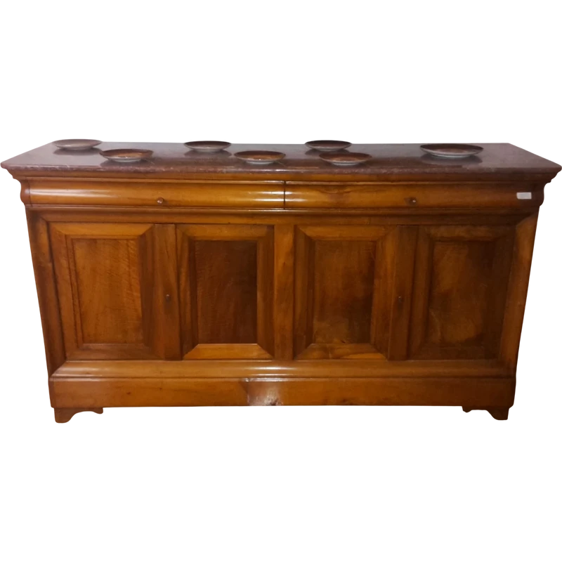 Four-door sideboard with marble