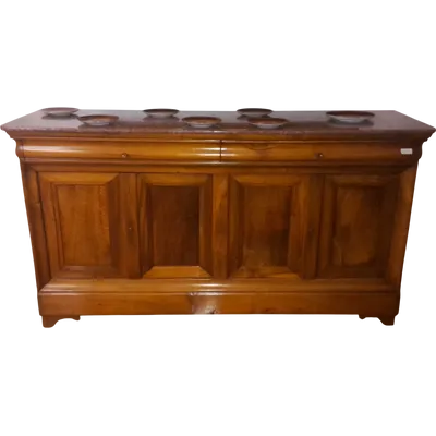 Four-door sideboard with marble