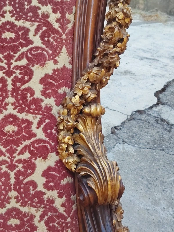 Large, carved Baroque ceremonial throne from the 19th century