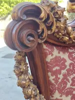 Large, carved Baroque ceremonial throne from the 19th century
