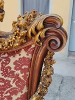 Large, carved Baroque ceremonial throne from the 19th century