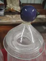 Tre Vasi farmacia antichi n vetro soffiato Dipinti Primi '900 Murano. H.35 CM