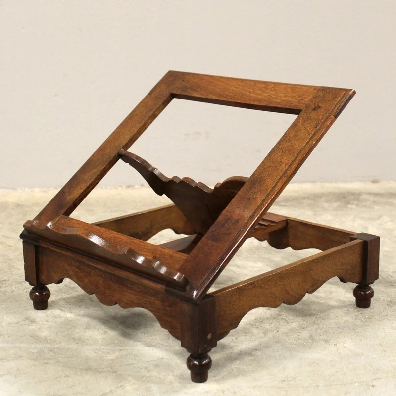 Antique walnut tabletop music stand, 19th century, Italy 