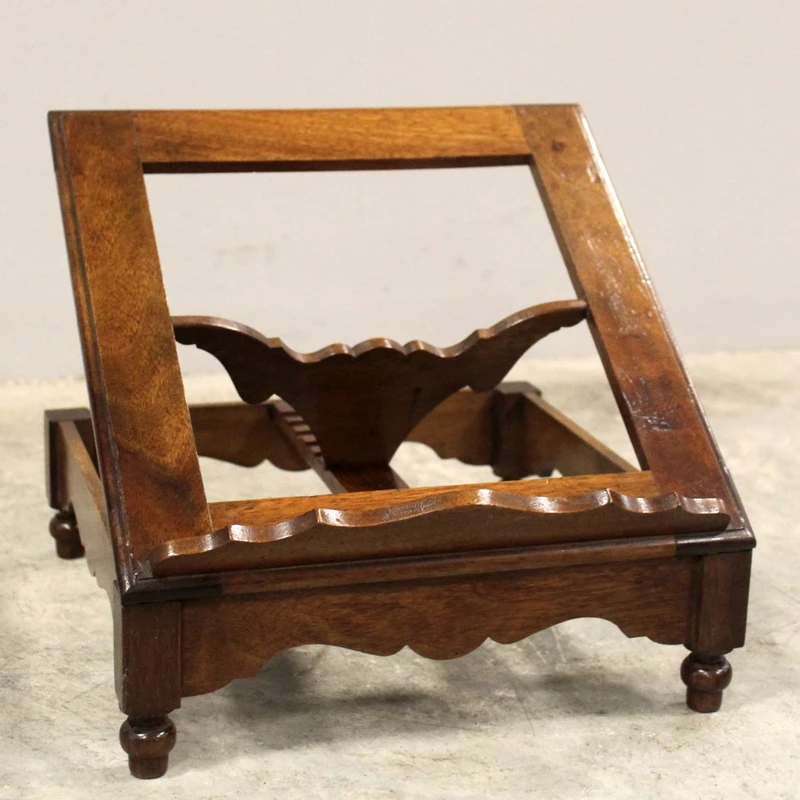 Antique walnut tabletop music stand, 19th century, Italy 