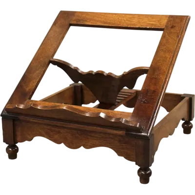 Ancien pupitre de table en noyer, XIXe siècle, Italie 