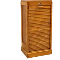 Antique oak filing cabinet with sliding doors