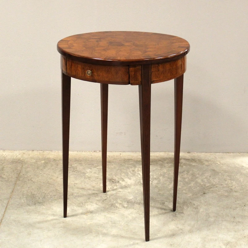 Antique Napoleon III inlaid coffee table, 19th century