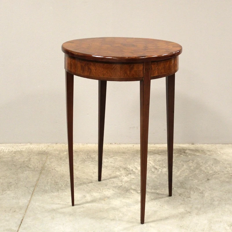 Antique Napoleon III inlaid coffee table, 19th century