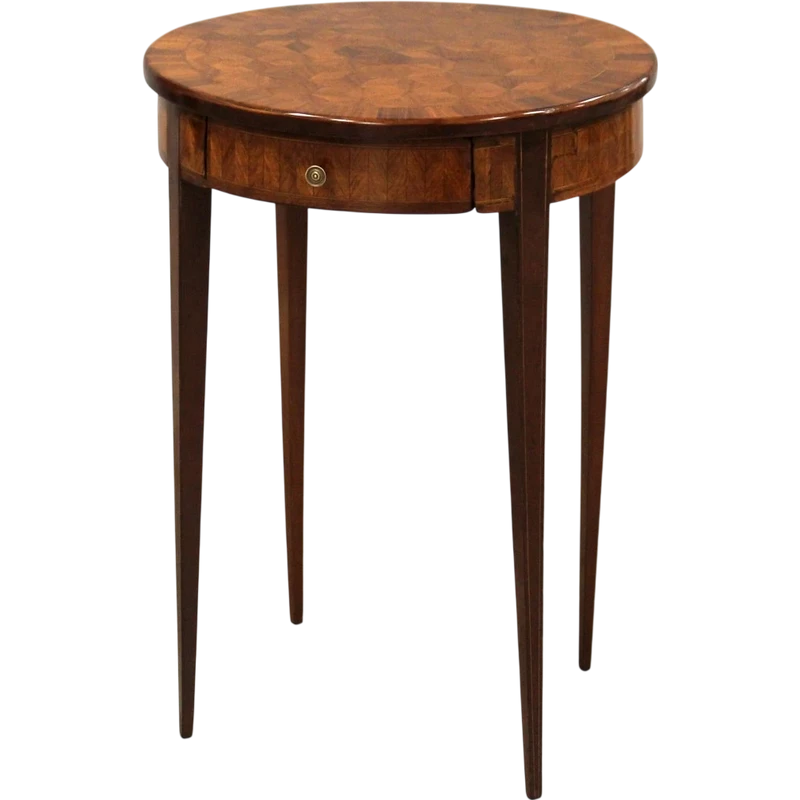 Antique Napoleon III inlaid coffee table, 19th century