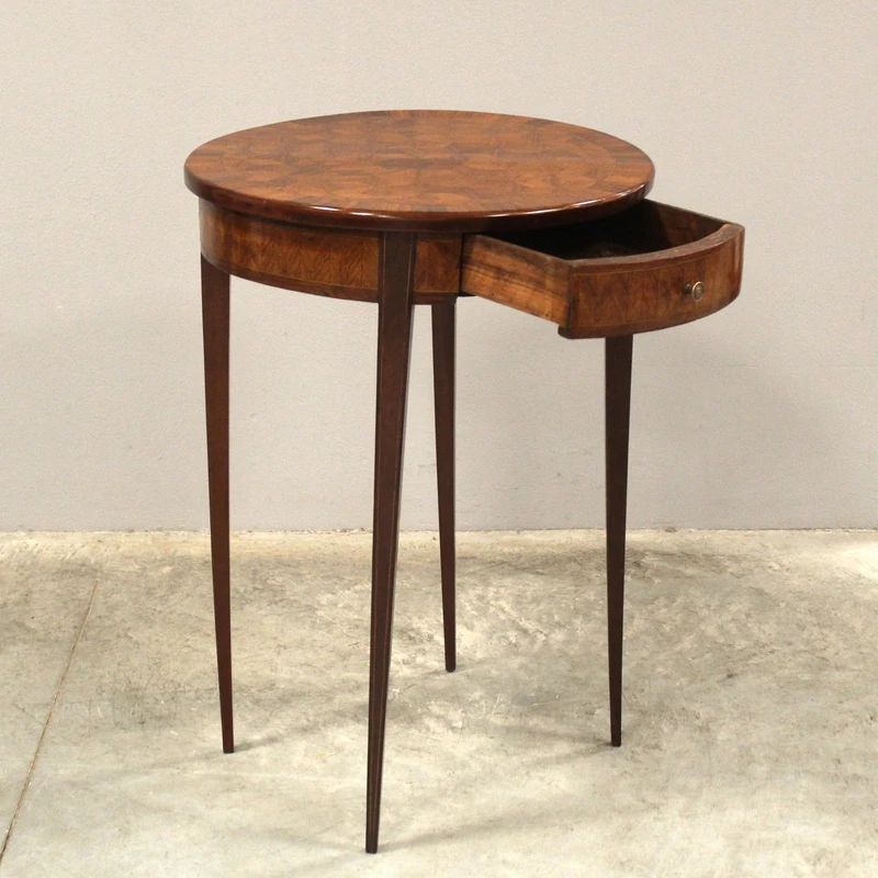 Antique Napoleon III inlaid coffee table, 19th century