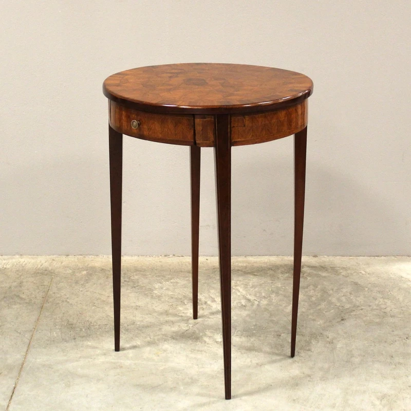 Antique Napoleon III inlaid coffee table, 19th century
