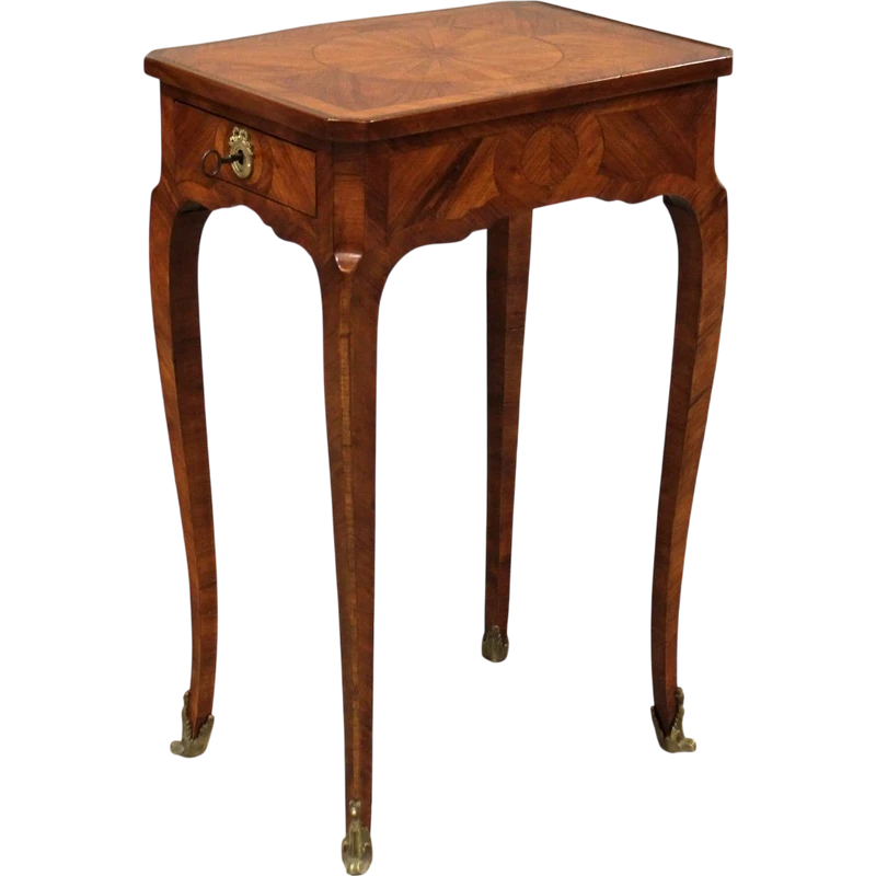 Antique Napoleon III inlaid coffee table, 19th century