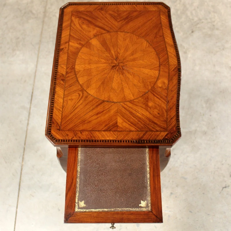 Antique Napoleon III inlaid coffee table, 19th century