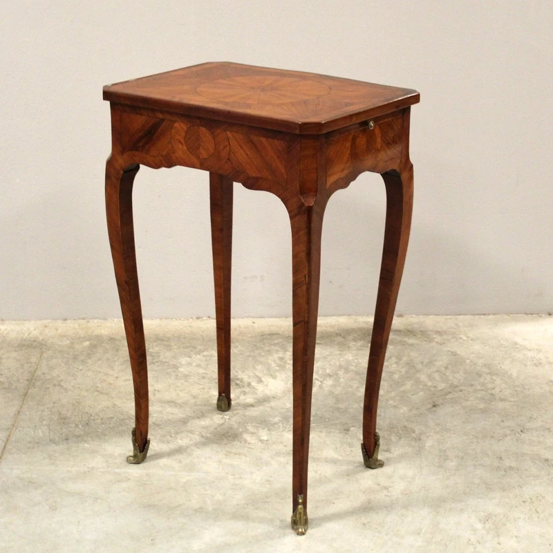 Antique Napoleon III inlaid coffee table, 19th century