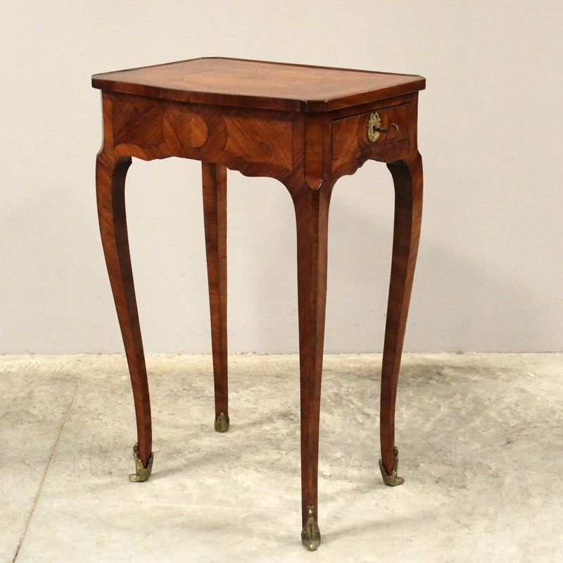 Antique Napoleon III inlaid coffee table, 19th century
