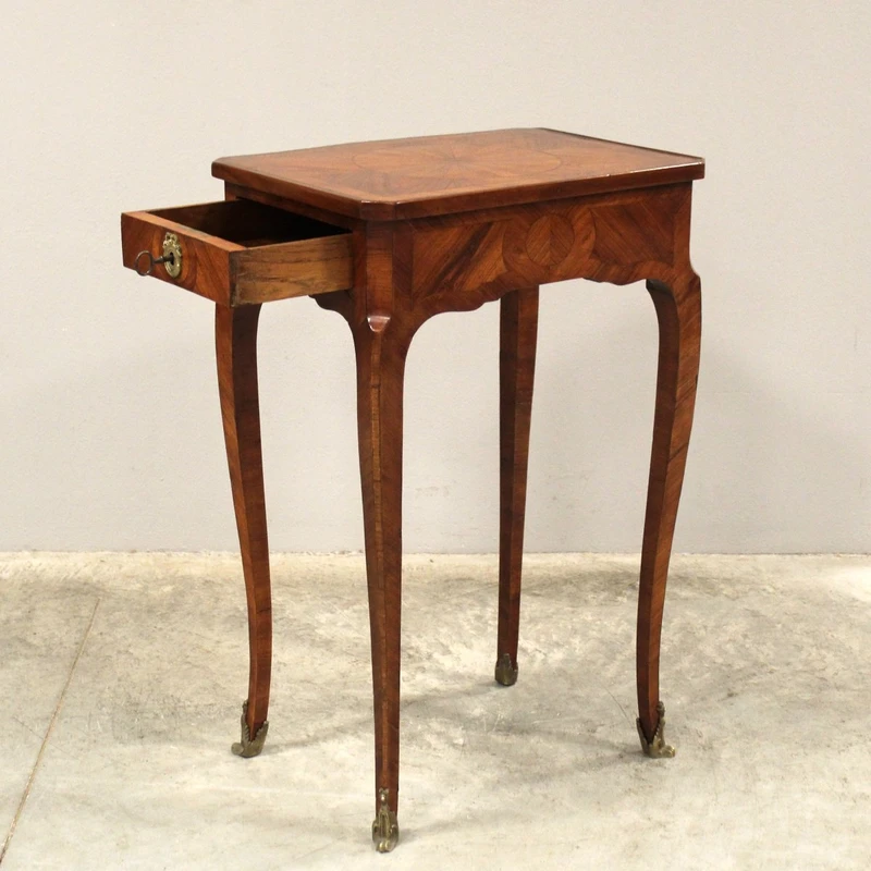 Antique Napoleon III inlaid coffee table, 19th century