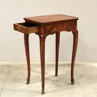 Antique Napoleon III inlaid coffee table, 19th century