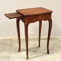 Antique Napoleon III inlaid coffee table, 19th century