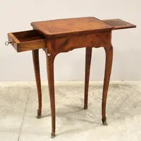 Antique Napoleon III inlaid coffee table, 19th century
