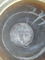 Grande lampada a petrolio da tavolo antica in bronzo in stile neoclassico, fine 800