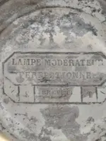 Grande lampada a petrolio da tavolo antica in bronzo in stile neoclassico, fine 800