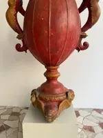 Porte-bougie baroque en bois et plâtre laqué et peint – XVIIe siècle. Espagne