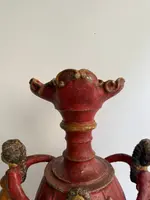 Porte-bougie baroque en bois et plâtre laqué et peint – XVIIe siècle. Espagne