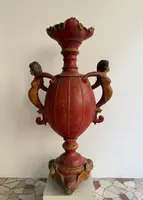 Porte-bougie baroque en bois et plâtre laqué et peint – XVIIe siècle. Espagne
