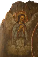 Huile sur panneau, Vierge de Kazan avec l'Enfant Sauveur du Monde - Veneto Cretese, XVIIe siècle