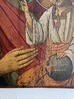 Huile sur panneau, Vierge de Kazan avec l'Enfant Sauveur du Monde - Veneto Cretese, XVIIe siècle