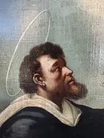 Presentazione del rosario a San Domenico da parte della Madonna, dipinto olio su tela, XVIII