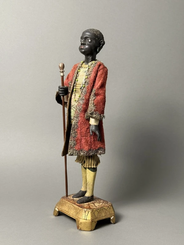 Rare mannequin en bois représentant un majordome noir – XVIIIe siècle – Venise