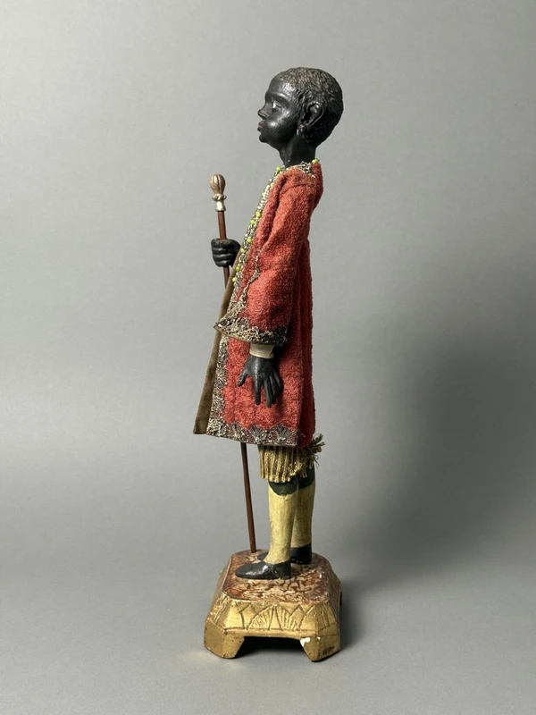 Rare mannequin en bois représentant un majordome noir – XVIIIe siècle – Venise