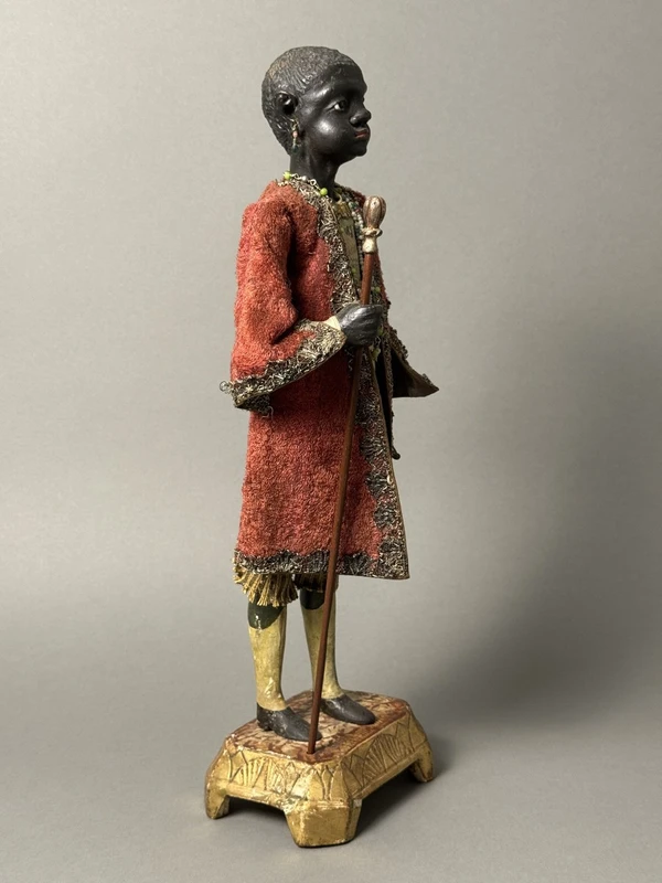 Rare mannequin en bois représentant un majordome noir – XVIIIe siècle – Venise