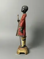 Rare mannequin en bois représentant un majordome noir – XVIIIe siècle – Venise