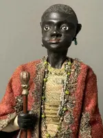 Rare mannequin en bois représentant un majordome noir – XVIIIe siècle – Venise
