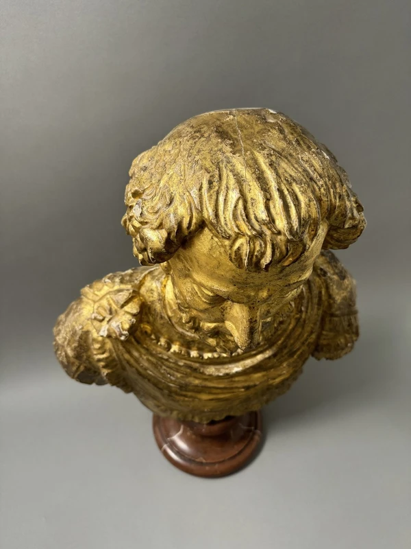 Wooden bust of the Roman Emperor Marcus Aurelius—second half of the 17th century