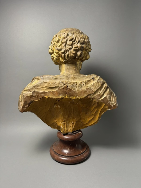 Wooden bust of the Roman Emperor Marcus Aurelius—second half of the 17th century