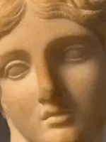 Sculpted head in statuary marble by Artemide—18th century—Italy