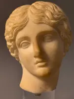 Sculpted head in statuary marble by Artemide—18th century—Italy