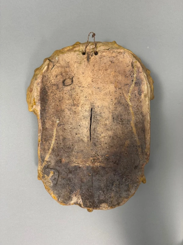 Rara acquasantiera ispano-moresca in terracotta - periodo XVIII secolo