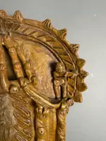 Rara acquasantiera ispano-moresca in terracotta - periodo XVIII secolo