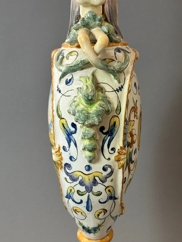 Anfora in ceramica maiolicata - seconda metà del XIX secolo