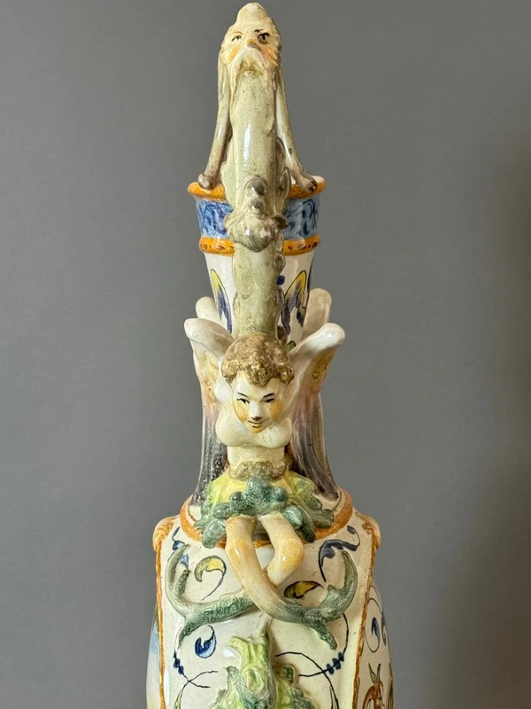 Anfora in ceramica maiolicata - seconda metà del XIX secolo