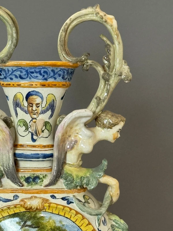Anfora in ceramica maiolicata - seconda metà del XIX secolo