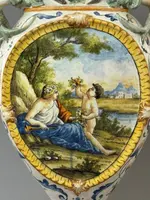 Anfora in ceramica maiolicata - seconda metà del XIX secolo
