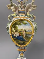 Anfora in ceramica maiolicata - seconda metà del XIX secolo