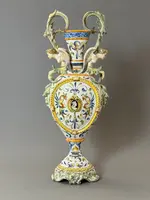 Anfora in ceramica maiolicata - seconda metà del XIX secolo